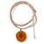 Collar colgante de madera - Collar con colgante de rosa de miel hecho a mano con madera de eucalipto