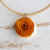 Collar colgante de madera - Collar con colgante de rosa de miel hecho a mano con madera de eucalipto