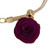 Gold-accented wood and horn pendant bracelet, 'Rose Felicity' - Handmade Wood & Horn Rose Pendant Bracelet with Gold Accent