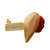 Gold-accented wood and horn dangle earrings, 'Rose Luxury' - 18k Gold-Accented Wood and Horn Rose Dangle Earrings
