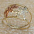 Anillo de banda de oro - Anillo con banda de libélula en oro blanco y rosa amarillo de Brasil