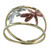 Anillo de banda de oro - Anillo con banda de libélula en oro blanco y rosa amarillo de Brasil