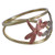 Anillo de banda de oro - Anillo con banda de libélula en oro blanco y rosa amarillo de Brasil