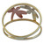 Anillo de banda de oro - Anillo con banda de libélula en oro blanco y rosa amarillo de Brasil