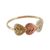 Gold cocktail ring, 'Gleaming Hearts' - Heart-Shaped 10k Gold Cocktail Ring from Brazil
