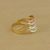 Anillo de cóctel de oro - Anillo de cóctel con motivo de olas en oro de 10 quilates de Brasil