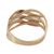 Anillo de cóctel de oro - Anillo de cóctel con motivo de olas en oro de 10 quilates de Brasil