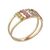 Gold cocktail ring, 'Parallel Bars' - Handcrafted 10k Gold Cocktail Ring from Brazil