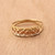 Anillo de banda de oro - Anillo de oro con motivo de diamantes tricolor de Brasil