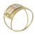 Tri-color gold cocktail ring, 'Precious Delirium' - Cocktail Ring from Brazil in Yellow Rose and White 10k Gold