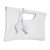 Leather clutch, 'Ketupat in Alabaster' - Ivory Leather Clutch with Magnetic Snap Clasp