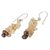 Cultured pearl and citrine cluster earrings, 'Afternoon Light' - Thai Beaded Citrine and Pearl Earrings