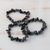 Obsidian beaded stretch bracelets, 'Stormy Trio' (set of 3) - Obsidian Chip Beaded Stretch Bracelets (Set of 3)