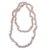 Rose quartz beaded long necklace, 'Pink Infatuation' - Natural Pink Rose Quartz Beaded Necklace from Brazil