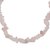 Rose quartz beaded long necklace, 'Pink Infatuation' - Natural Pink Rose Quartz Beaded Necklace from Brazil