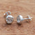 White topaz stud earrings, 'Crystalline Sparkle' - Brazilian White Topaz and Silver Stud Petite Earrings