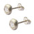 White topaz stud earrings, 'Crystalline Sparkle' - Brazilian White Topaz and Silver Stud Petite Earrings