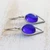 Obsidian dangle earrings, 'Blue Moonbeams' - Brazilian Blue Obsidian and Sterling Silver Dangle Earrings