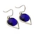Obsidian dangle earrings, 'Blue Moonbeams' - Brazilian Blue Obsidian and Sterling Silver Dangle Earrings