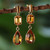 Gold-plated citrine dangle earrings, 'Jolly Gold' - 18k Gold-Plated Citrine Dangle Earrings in a Polished Finish