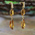 Gold-plated citrine dangle earrings, 'Jolly Gold' - 18k Gold-Plated Citrine Dangle Earrings in a Polished Finish