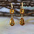 Gold-plated citrine dangle earrings, 'Jolly Gold' - 18k Gold-Plated Citrine Dangle Earrings in a Polished Finish