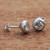 Blue topaz stud earrings, 'Celestial Allure' - Brazilian Blue Topaz and Silver Stud Petite Earrings