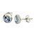 Blue topaz stud earrings, 'Celestial Allure' - Brazilian Blue Topaz and Silver Stud Petite Earrings