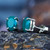 Chrysoprase stud earrings, 'Lucky Accent' - Polished Sterling Silver Stud Earrings with Chrysoprase Gems