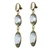 Gold-plated prasiolite dangle earrings, 'Brilliant Revelation' - 10 Carat Prasiolite Earrings