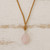 Rose quartz pendant necklace, 'Gemstone Mystique' - Brazilian Handcrafted Rose Quartz Pendant Necklace