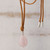 Rose quartz pendant necklace, 'Gemstone Mystique' - Brazilian Handcrafted Rose Quartz Pendant Necklace