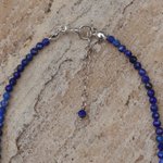 Lapis lazuli beaded charm necklace, 'Royal Inspiration' - Sterling Silver and Lapis Lazuli Beaded Charm Necklace