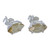 Lemon quartz stud earrings, 'Glimpse of Spring' - Brazilian Handcrafted Marquise Lemon Quartz Stud Earrings
