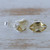 Lemon quartz stud earrings, 'Glimpse of Spring' - Brazilian Handcrafted Marquise Lemon Quartz Stud Earrings