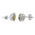 Lemon quartz stud earrings, 'Glimpse of Spring' - Brazilian Handcrafted Marquise Lemon Quartz Stud Earrings