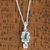 Blue and white topaz pendant necklace, 'Piece of the Sky' - Blue & White Topaz Sterling Silver Necklace from Brazil