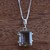 Smoky quartz pendant necklace, 'Mysticism' - Square Cut Brazilian 4 Ct Smoky Quartz Pendant Necklace
