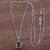 Smoky quartz pendant necklace, 'Mysticism' - Square Cut Brazilian 4 Ct Smoky Quartz Pendant Necklace