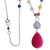 Multi-gemstone pendant necklace, 'Hot Pink in Springtime' - Brazilian Hot Pink Quartz & Multi-Gemstone Necklace
