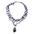 Amethyst pendant necklace, 'Violet Crochet' - Handcrafted Amethyst 3 Strand Crochet Necklace from Brazil