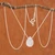 Rose quartz pendant necklace, 'Love Drop' (16 inch) - Contemporary Brazilian Rose Quartz and Silver 16