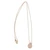 Rose quartz pendant necklace, 'Love Drop' (16 inch) - Contemporary Brazilian Rose Quartz and Silver 16