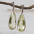 Aretes colgantes de cuarzo, (publicaciones) - Pendientes Colgantes De Cuarzo Verde Hechos A Mano En Brasil