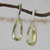 Aretes colgantes de cuarzo, (publicaciones) - Pendientes Colgantes De Cuarzo Verde Hechos A Mano En Brasil