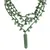 Collar colgante de aventurina - Collar con colgante de crochet de 4 hilos de aventurina de Brasil