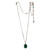 Chrysoprase pendant necklace, 'Lucky Accent' - Sterling Silver Pendant Necklace with Chrysoprase Gems