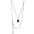 Chrysoprase pendant necklace, 'Lucky Accent' - Sterling Silver Pendant Necklace with Chrysoprase Gems