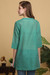 Cotton and silk blend tunic, 'Primaveral Jade' - Spring-Inspired Jade Cotton and Silk Blend Tunic from India
