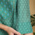 Cotton and silk blend tunic, 'Primaveral Jade' - Spring-Inspired Jade Cotton and Silk Blend Tunic from India